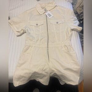 Showpo size 10 off white romper